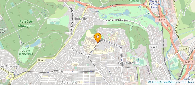 localisation de l'entreprise LYCEE POLYVALENT SCHUMAN-PERRET - LYCEE DES METIERS DE L'HABITAT, DES SCIENCES ET DE L'INDUSTRIE  LE HAVRE