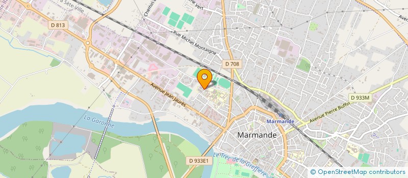 localisation de l'entreprise LYCEE POLYVALENT VAL DE GARONNE - LYCEE DES METIERS DES TECHNIQUES INNOVANTES VAL DE GARONNE  MARMANDE