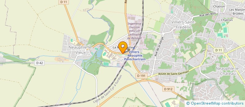 localisation de l'entreprise LYCEE POLYVALENT VIOLLET-LE-DUC - LYCEE DES METIERS DES SCIENCES ET DES TECHNIQUES HABITAT ET ENVIRONNEMENT DURABLE  VILLIERS-SAINT-FREDERIC