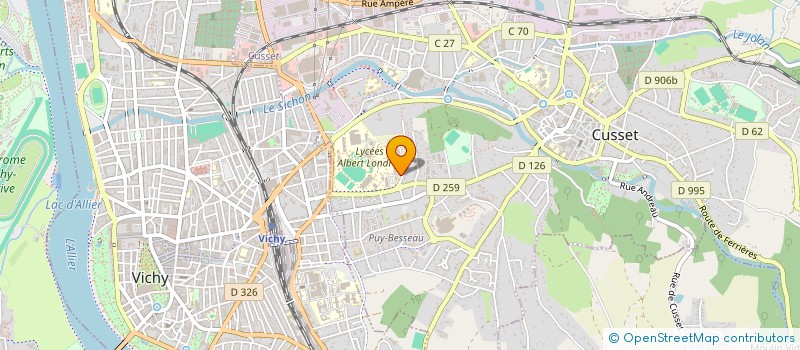 localisation de l'entreprise LYCEE PROFESSIONNEL ALBERT LONDRES à CUSSET