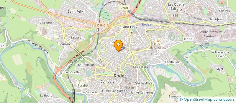 localisation de l'entreprise LYCEE PROFESSIONNEL ALEXIS MONTEIL à RODEZ