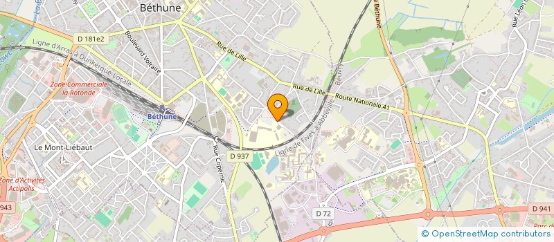 localisation de l'entreprise LYCEE PROFESSIONNEL ANDRE MALRAUX à BETHUNE