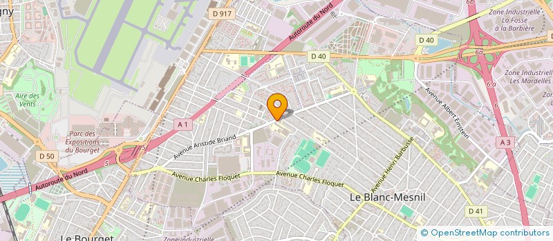 localisation de l'entreprise LYCEE PROFESSIONNEL ARISTIDE BRIAND-LYCEE DES METIERS DE L'INDUSTRIE AERONAUTIQUE 4.0 à LE BLANC-MESNIL