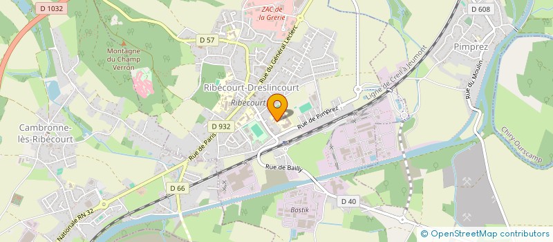 localisation de l'entreprise LYCEE PROFESSIONNEL ARTHUR RIMBAUD à RIBECOURT-DRESLINCOURT