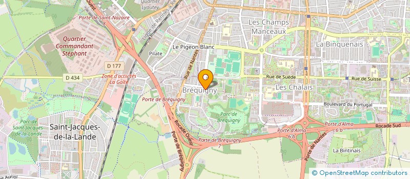 localisation de l'entreprise LYCEE PROFESSIONNEL BREQUIGNY à RENNES