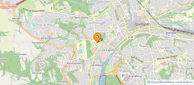 localisation de l'entreprise LYCEE PROFESSIONNEL CHAPTAL à QUIMPER