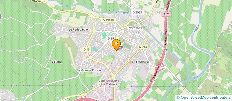 localisation de l'entreprise LYCEE PROFESSIONNEL CHARLES ALLIES - LYCEE METIERS DU COMMERCE ET DE LA MAINTENANCE DES MATERIELS ET RELATION CLIENT à PEZENAS