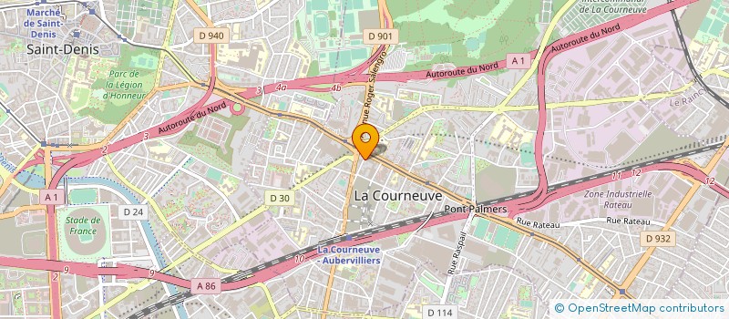 localisation de l'entreprise LYCEE PROFESSIONNEL DENIS PAPIN à LA COURNEUVE