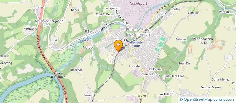 localisation de l'entreprise LYCEE PROFESSIONNEL DES METIERS à PONT-DE-BUIS-LES-QUIMERCH