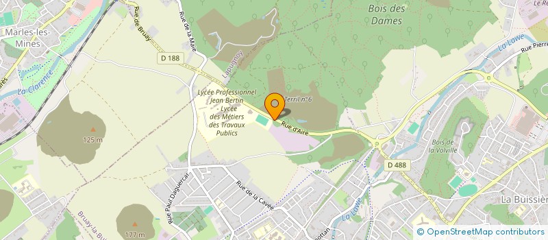 localisation de l'entreprise LYCEE PROFESSIONNEL DES TRAVAUX PUBLICS JEAN BERTIN à BRUAY LA BUISSIERE