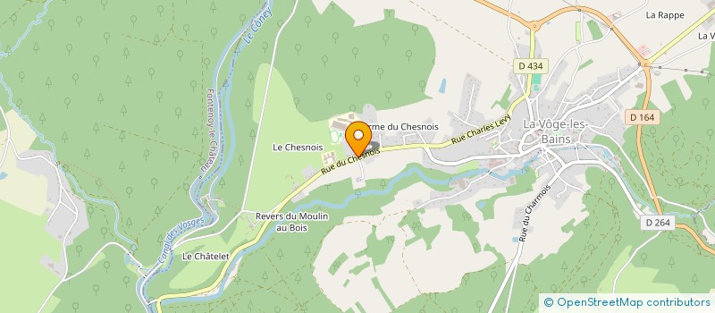 localisation de l'entreprise LYCEE PROFESSIONNEL EMILIE DU CHATELET-LYCEE DES METIERS DES SERVICES : ECO HABITAT ET LOISIRS01  LA VOGE-LES-BAINS