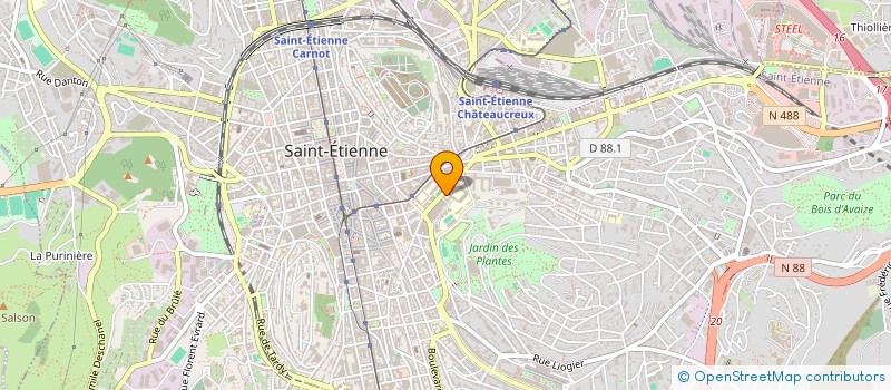 localisation de l'entreprise LYCEE PROFESSIONNEL ETIENNE MIMARD à SAINT-ETIENNE