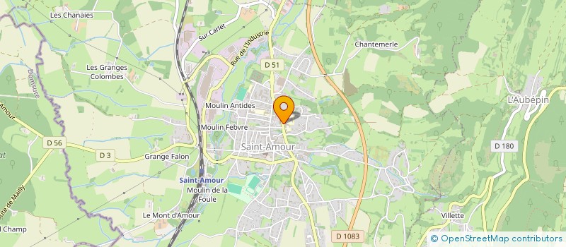 localisation de l'entreprise LYCEE PROFESSIONNEL FERDINAND FILLOD - LYCEE DES METIERS DES ARTS DU METAL  SAINT-AMOUR