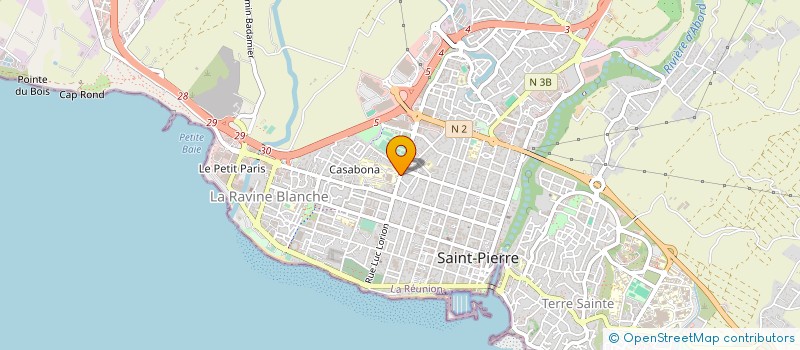 localisation de l'entreprise LYCEE PROFESSIONNEL FRANCOIS CESAIRE DE MAHY à SAINT-PIERRE