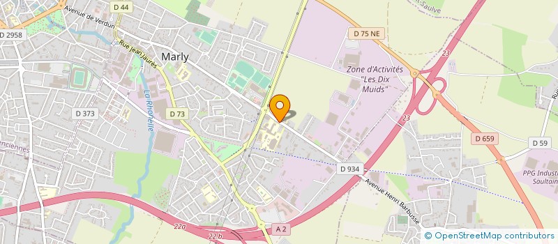 localisation de l'entreprise LYCEE PROFESSIONNEL FRANCOIS MANSART-LYCEE DES METIERS DU BATIMENT  MARLY