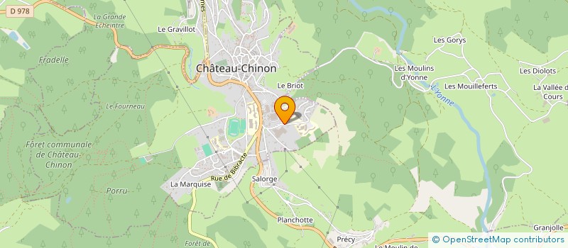 localisation de l'entreprise LYCEE PROFESSIONNEL FRANCOIS MITTERRAND à CHATEAU-CHINON (VILLE)