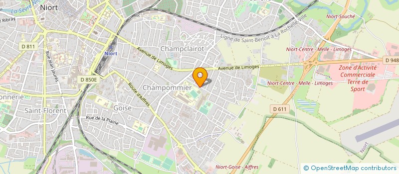 localisation de l'entreprise LYCEE PROFESSIONNEL GASTON BARRE - LYCEE DES METIERS DE L'AUTOMOBILE ET DE LA LOGISTIQUE  NIORT