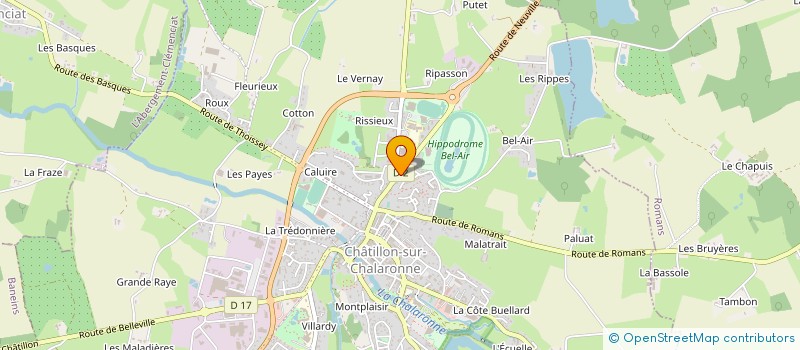 localisation de l'entreprise LYCEE PROFESSIONNEL GEORGES CHARPAK - LYCEE DES METIERS DE LA MAINTENANCE, DE LA MECANIQUE ET DES ENGINS MECANIQUES à CHATILLON-SUR-CHALARONNE