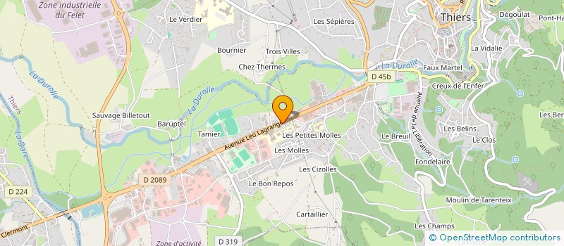 localisation de l'entreprise LYCEE PROFESSIONNEL GERMAINE TILLION à THIERS