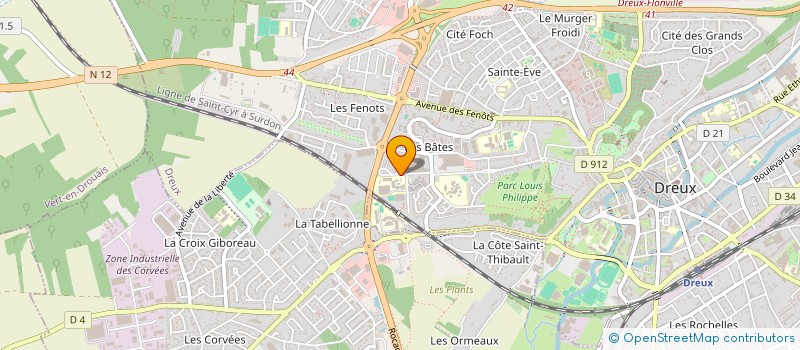 localisation de l'entreprise LYCEE PROFESSIONNEL GILBERT COURTOIS à DREUX