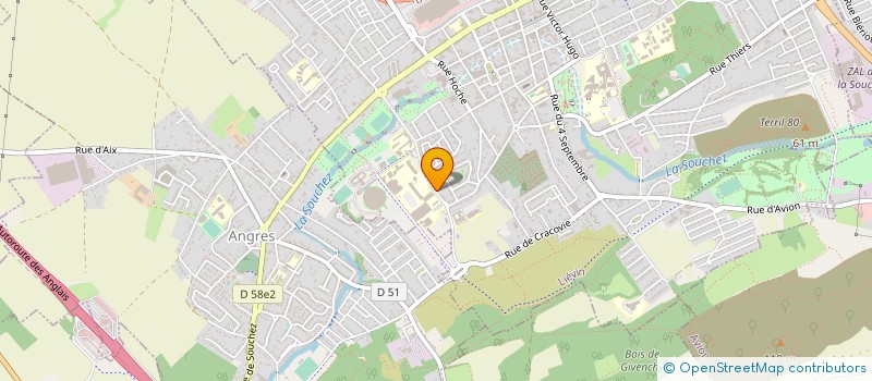 localisation de l'entreprise LYCEE PROFESSIONNEL HENRI DARRAS à LIEVIN