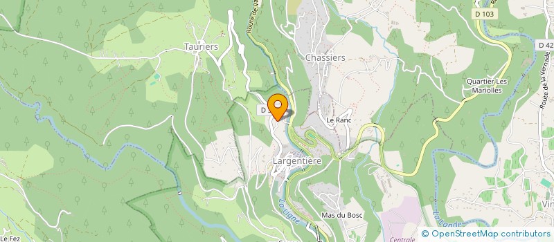 localisation de l'entreprise LYCEE PROFESSIONNEL HOTELIER - LYCEE DES METIERS DE L'HOTELLERIE ET DE LA RESTAURATION INNOVANTE à LARGENTIERE