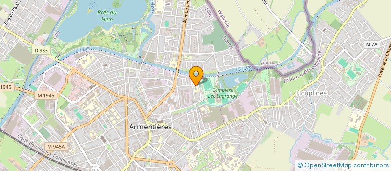 localisation de l'entreprise LYCEE PROFESSIONNEL ILE DE FLANDRE à ARMENTIERES