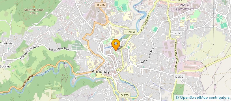 localisation de l'entreprise LYCEE PROFESSIONNEL J ET E MONTGOLFIER à ANNONAY
