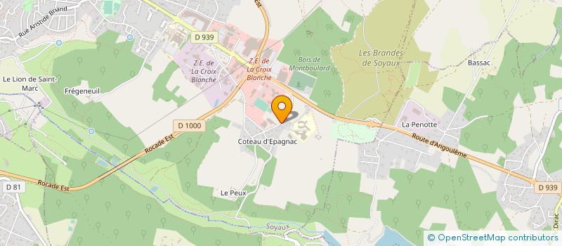 localisation de l'entreprise LYCEE PROFESSIONNEL JEAN-ALBERT GREGOIRE-LYCEE DES METIERS DU TRANSPORT, DE LA LOGISTIQUE ET MAINTENANCE AUTOMOBILE  SOYAUX