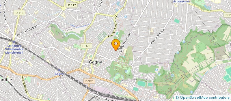 localisation de l'entreprise LYCEE PROFESSIONNEL JEAN-BAPTISTE CLEMENT - LYCEE DES METIERS DE LA VENTE ET DU COMMERCE  GAGNY