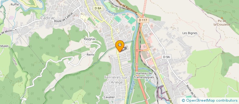 localisation de l'entreprise LYCEE PROFESSIONNEL JEAN DURROUX à FERRIERES-SUR-ARIEGE