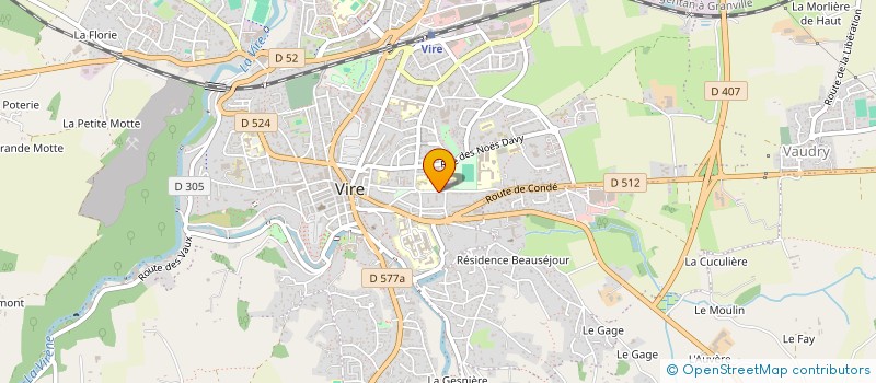localisation de l'entreprise LYCEE PROFESSIONNEL JEAN MERMOZ  VIRE-NORMANDIE