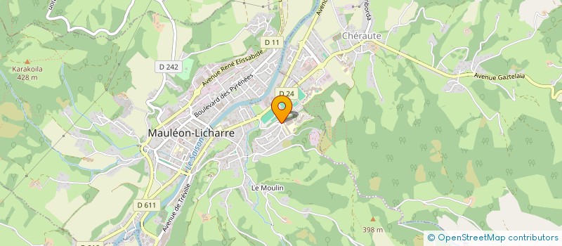 localisation de l'entreprise LYCEE PROFESSIONNEL JEAN-PIERRE CHAMPO - LYCEE DES METIERS DE LA MAINTENANCE à MAULEON-LICHARRE