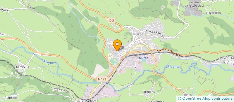 localisation de l'entreprise LYCEE PROFESSIONNEL JOSEPH CONSTANT - LYCEE DES METIERS DU BOIS ET DES MONTS DU CANTAL  MURAT
