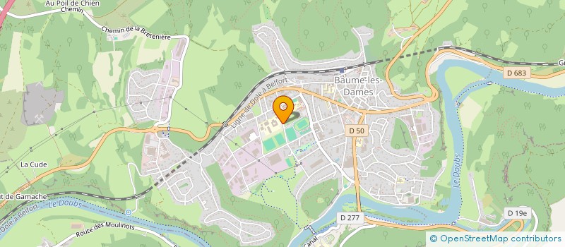 localisation de l'entreprise LYCEE PROFESSIONNEL JOUFFROY D'ABBANS à BAUME-LES-DAMES
