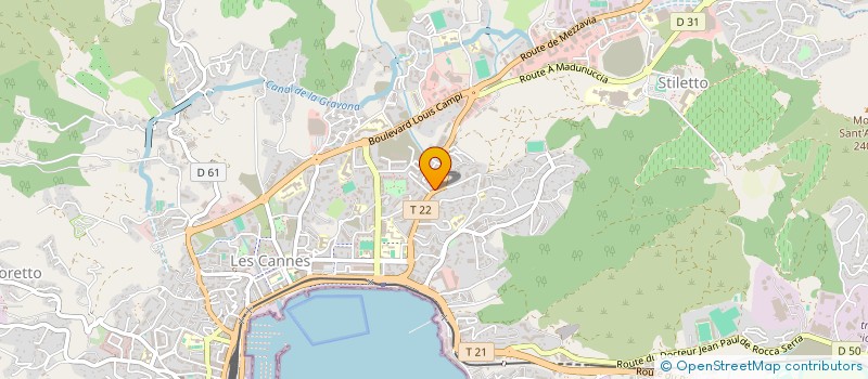 localisation de l'entreprise LYCEE PROFESSIONNEL JULES ANTONINI à AJACCIO