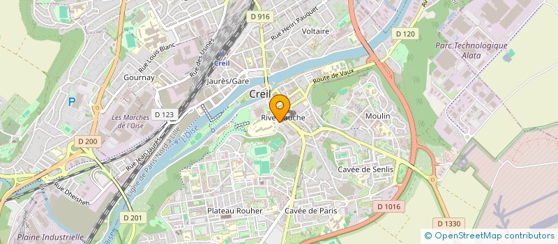 localisation de l'entreprise LYCEE PROFESSIONNEL JULES UHRY - LYCEE DES METIERS DE LA SANTE, DU SOIN ET DU PRET-A-PORTER à CREIL