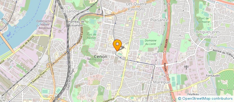 localisation de l'entreprise LYCEE PROFESSIONNEL LA MORLETTE - LYCEE DES METIERS DES SOINS ET DES SERVICES A LA PERSONNE à CENON
