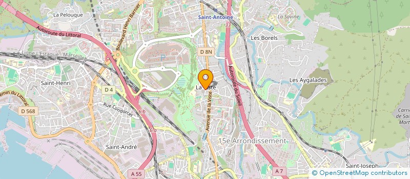 localisation de l'entreprise LYCEE PROFESSIONNEL LA VISTE - LYCEE DES METIERS DE LA SANTE ET DE LA RELATION CLIENT à MARSEILLE