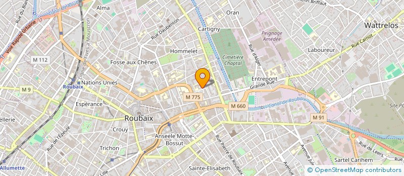 localisation de l'entreprise LYCEE PROFESSIONNEL LAVOISIER à ROUBAIX