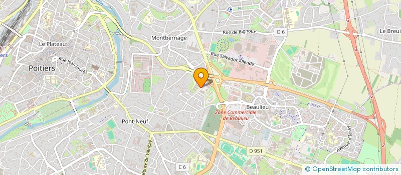 localisation de l'entreprise LYCEE PROFESSIONNEL LE DOLMEN à POITIERS