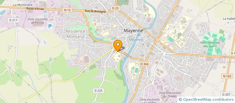 localisation de l'entreprise LYCEE PROFESSIONNEL LEONARD DE VINCI à MAYENNE