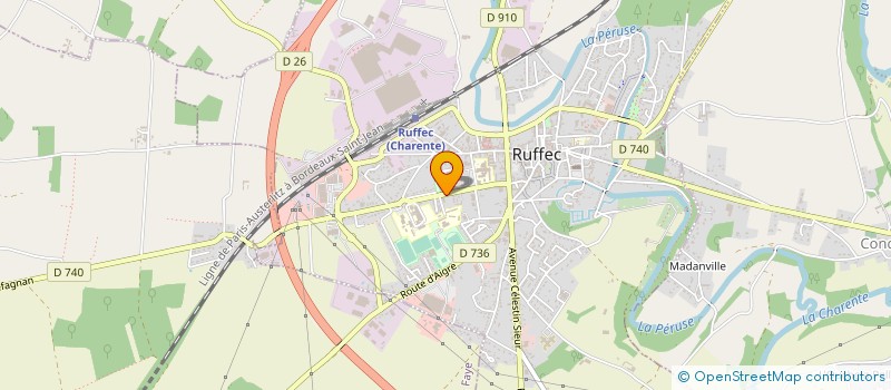 localisation de l'entreprise LYCEE PROFESSIONNEL LOUISE MICHEL à RUFFEC