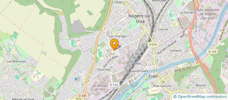 localisation de l'entreprise LYCEE PROFESSIONNEL MARIE CURIE à NOGENT-SUR-OISE