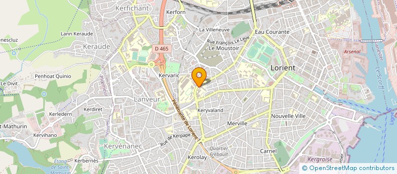 localisation de l'entreprise LYCEE PROFESSIONNEL MARIE LE FRANC – LYCEE DES METIERS DE LA VENTE ET DES SERVICES A LA PERSONNES à LORIENT