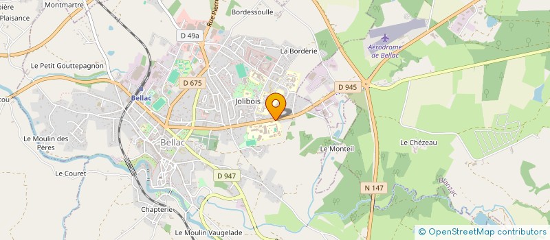 localisation de l'entreprise LYCEE PROFESSIONNEL MARTIN NADAUD-LYCEE DES METIERS DE L'ECO-CONSTRUCTION ET DE L'ENERGETIQUE à BELLAC