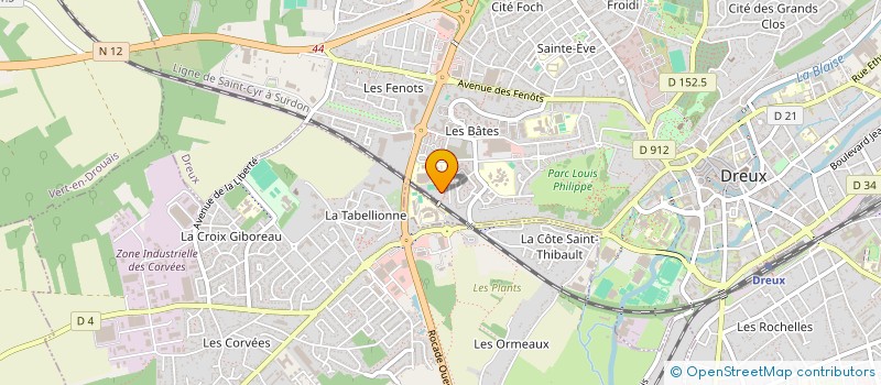 localisation de l'entreprise LYCEE PROFESSIONNEL MAURICE VIOLLETTE - LYCEE DES METIERS DE L'INDUSTRIE, DU TERTIAIRE ET DES SERVICES à DREUX