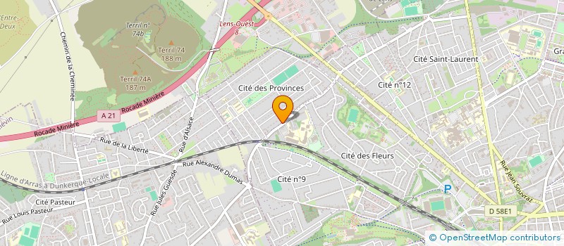 localisation de l'entreprise LYCEE PROFESSIONNEL MAXIMILIEN DE ROBESPIERRE à LENS