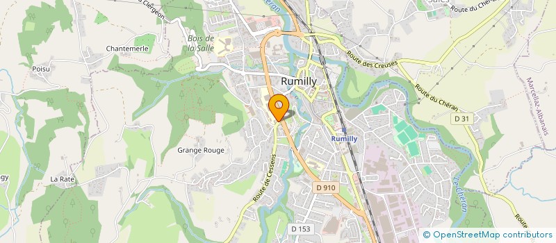 localisation de l'entreprise LYCEE PROFESSIONNEL PORTE DES ALPES - LYCEE DES METIERS DU BATIMENT ET DES TRAVAUX PUBLICS à RUMILLY
