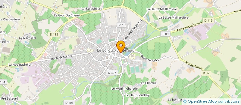 localisation de l'entreprise LYCEE PROFESSIONNEL PRIVE ST EXUPERY  LE LOROUX-BOTTEREAU
